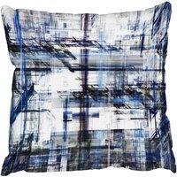 Benjamin Tate Design Cushions - Blue Grunge Pattern (Cushion)