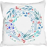 Benjamin Tate Design Cushions - Blue Decorative Reath (Cushion)