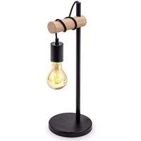 COMELY Retro Table Lamp, Black, E27 Socket, 10W Max, Rotary Switch in Black