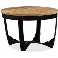 Berkfield Home Coffee Table Solid Rough Mango Wood 60x40 cm in Brown