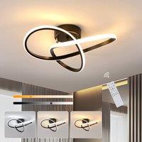 Pheashine Modern Dimmable LED Ceiling Light with Remote Control 36W in Black