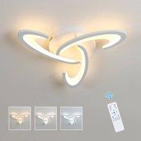 Pheashine White Swirl LED Ceiling Light, 30W Dimmable with Remote, 3000-6500K