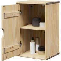 Berkfield Home Bathroom Wall Cabinet OTTA 35x30x55 cm Solid Wood Pine in Brown | Size: 35 x 30 x 55 cm
