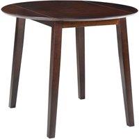 Berkfield Home Drop-leaf Dining Table Round MDF Brown