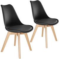 tectake Dining Chair Set Frederikke Set Of 2 - Black | Size: 2 Pack