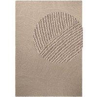 THE RUGS Eleni Wool Rug Hand Tufted Wool Geometric Area Rug Scandinavian Style in Beige | Size: 80 cm x 200 cm
