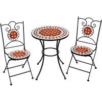 tectake Garden Table & Chairs Napoli in Brown | Size: 2 Seater