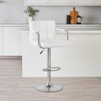 Orsina Starz Leather Effect Bar Chair in White