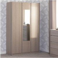Seconique Paris 3 Door Wardrobe in Light Grey
