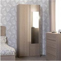 Seconique Paris 2 Door Wardrobe in Light Grey