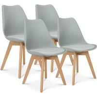 Bravich LTD Rocco Tulip Dining Chair in Silver | Size: 4 Pack