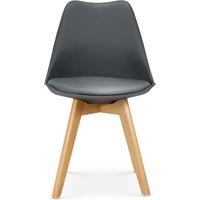 Bravich LTD Rocco Tulip Dining Chair in Grey | Size: 2 Pack