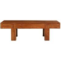 Berkfield Home Coffee Table Solid Acacia Wood Honey Finish 100x50x30 cm in Brown | Size: 100 x 50 x 30 cm