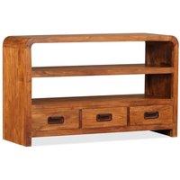 Berkfield Home TV Cabinet Solid Wood Acacia 90x30x55 cm in Brown | Size: 90 x 30 x 55 cm