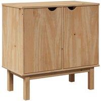 Berkfield Home Hallway Cabinet OTTA 75x40x75 cm Solid Wood Pine in Light Tan | Size: 75 x 40 x 75 cm