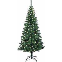 Berkfield Home Elegant Artificial Pre-lit Christmas Tree Green 150 cm PVC & Metal