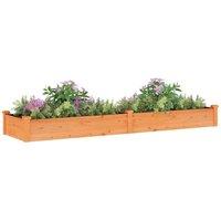 Berkfield Home Garden Raised Bed with Liner Brown 240x60x25 cm Solid Wood Fir | Size: 240 x 60 x 25 cm