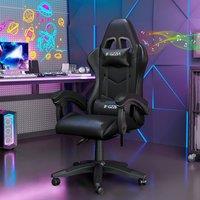 Gartistgo Bluetooth Gaming Chair with Lumbar Support, Adjustable Office Chair in Black