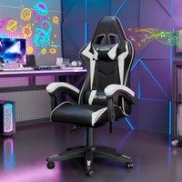 Gartistgo Bluetooth Gaming Chair with Lumbar Support, Adjustable Office Chair in Jet Black