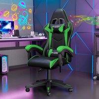 Gartistgo Bluetooth Gaming Chair with Lumbar Support, Adjustable Office Chair in Green