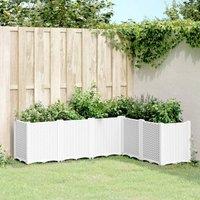 Berkfield Home Garden Planter White 160x120x53 cm PP | Size: 160 x 120 x 53 cm