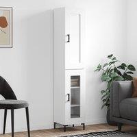 Berkfield Home Highboard White 34.5x34x180 cm Engineered Wood