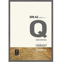 nielsen Quadrum A2 Wooden Picture Frame With Protective Glass Front in Mid Grey