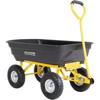 Charles Bentley BULLDOZER PRO 200kg Garden Dump Trolley Heavy Duty Polyethylene Tub 75 Litre in Black