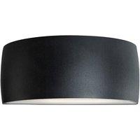 Netlighting Vasa 1 Light Outdoor Up Down Wall Light Graphite IP65 E27 in Grey