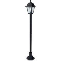 Netlighting Oslo 1 Light Post Lantern Black Resin IP44 E27