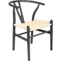 Nicholas Winter Beech Wood Scandi Danish Style Dining Chair - Solid Wood Chairs in Black