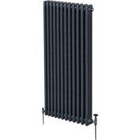 Monstershop Traditional 3 Column Radiator - 1800 x 562mm - Anthracite Grey