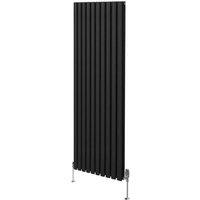 Monstershop Oval Column Radiator & Valves - 1800mm x 600mm - Black