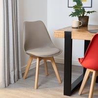 Bravich LTD Rocco Tulip Dining Chair in Taupe | Size: 2 Pack