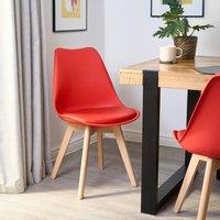 Bravich LTD Rocco Tulip Dining Chair in Red | Size: 2 Pack