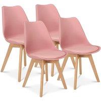 Bravich LTD Rocco Tulip Dining Chair in Dusty Pink | Size: 2 Pack