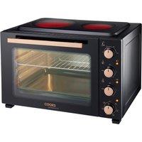 Cooks Professional 48L Mini Oven with 2 Hobs - Electric Multifunction Countertop Cooker in Copper