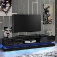Mex Furniture LTD TV Unit Bloom 180cm - Black with Gloss Doors