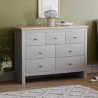 Home Discount Vida Designs Arlington 4+3 Drawer Chest Bedroom Storage Cabinet Unit in Grey