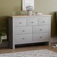 HD Designs Arlington 4+3 Drawer Chest of Drawers Space-saving Storage Furniture in Grey