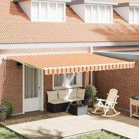 Berkfield Home Manual Retractable Awning Yellow & Orange 450x300 cm