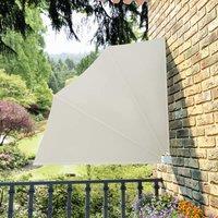 Berkfield Home Collapsible Balcony Side Awning Cream 140x140 cm