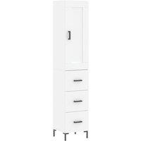 Berkfield Home Highboard White 34.5x34x180 cm Engineered Wood