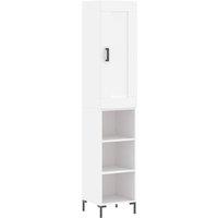 Berkfield Home Highboard White 34.5x34x180 cm Engineered Wood