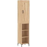 Berkfield Home Highboard Sonoma Oak 34.5x34x180 cm Engineered Wood in Brown