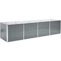 Berkfield Home Garden Raised Bed Galvanised Steel 320x80x77 cm Grey | Size: 320 x 80 x 77 cm