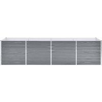 Berkfield Home Garden Raised Bed Galvanised Steel 320x80x77 cm Grey | Size: 320 x 80 x 77 cm