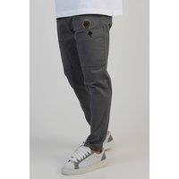 SikSilk Men's Smart Cargos in Grey | Size: 32R