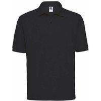 JERZEES Men's Russell Classic Short Sleeve Polycotton Polo Shirt in Black | Size: 6XL