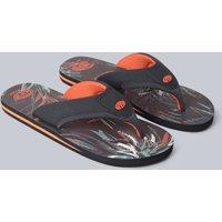 Animal Men's Jekyl All Over Printed Lightweight Flip Flop in Burnt Orange | Size: 9